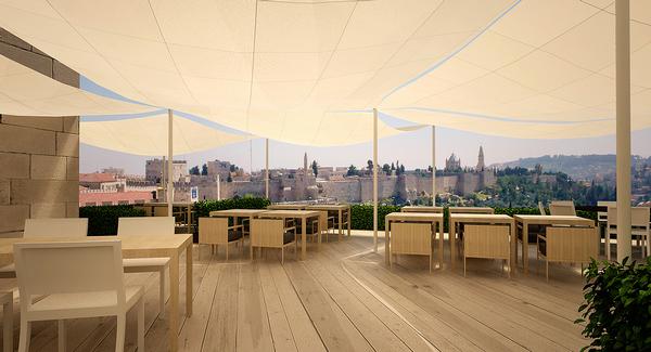 טרסה משקיפה על העיר העתיקה
